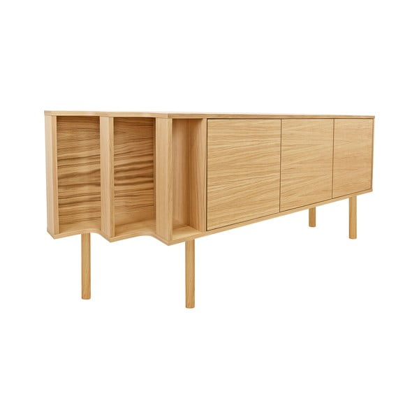 Natúr színű komód tölgyfa dekorral 189x65x44 cm Shift – Woodman-image-4