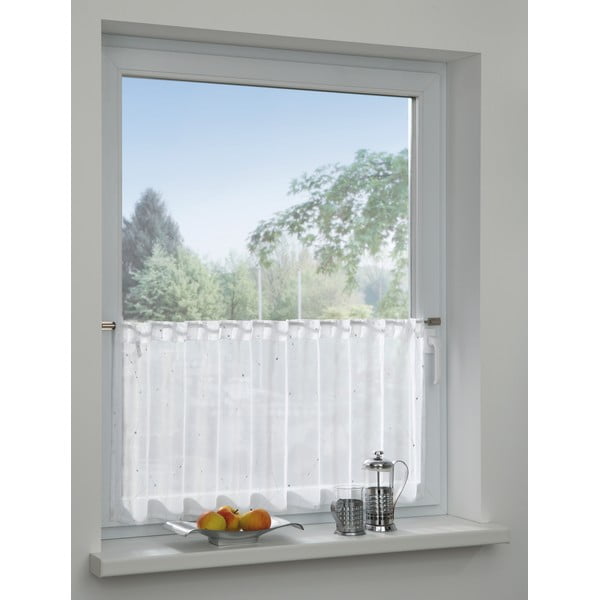 Fehér átlátszó függöny 45x140 cm Jacquard - Gardinia-image-1