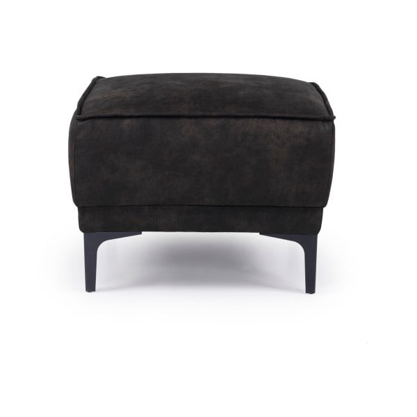 Antracitszürke bőrutánzat puff Copenhagen – Scandic