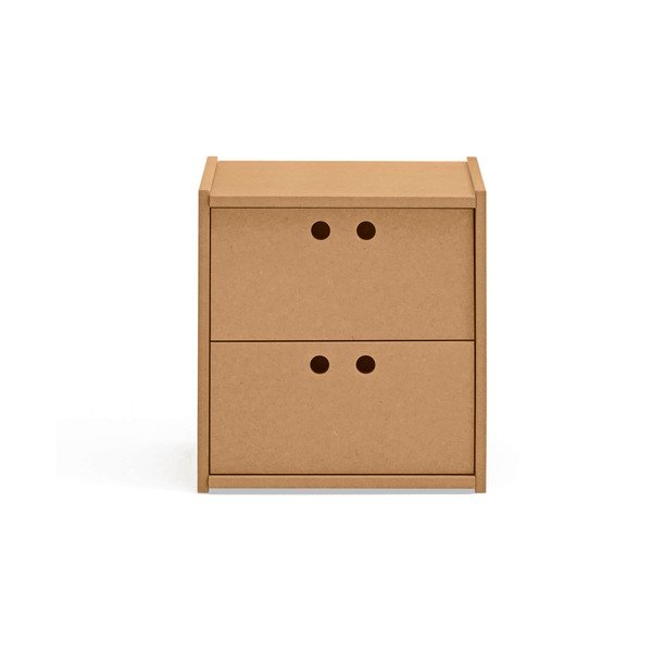 Natúr színű éjjeliszekrény Wally – Teulat