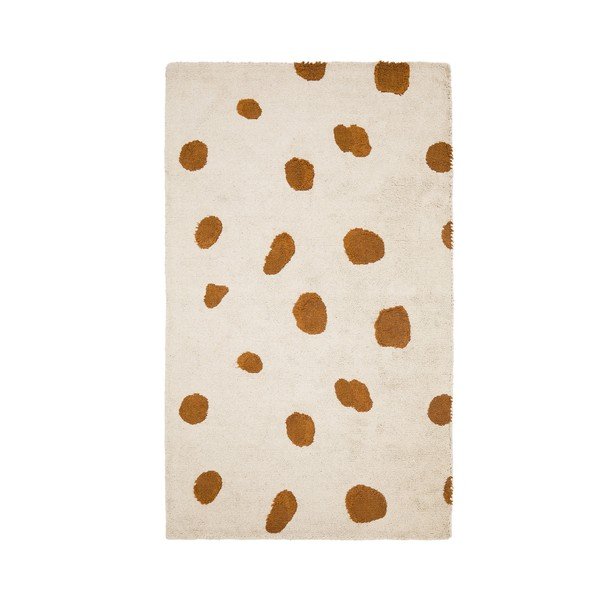 Krémszínű mosható-kézi szövésű pamut gyerek szőnyeg 90x150 cm Tandani – Kave Home