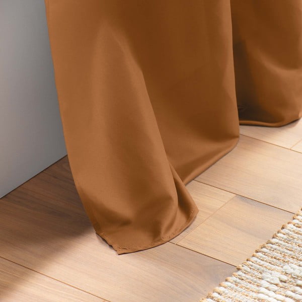 Barna mikroszálas függöny 140x260 cm Absolu – douceur d'intérieur-image-3