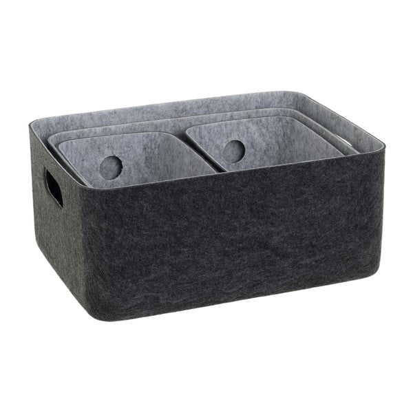 Textil tárolókosár szett 4 db-os 36x27x16 cm – Casa Selección-image-1