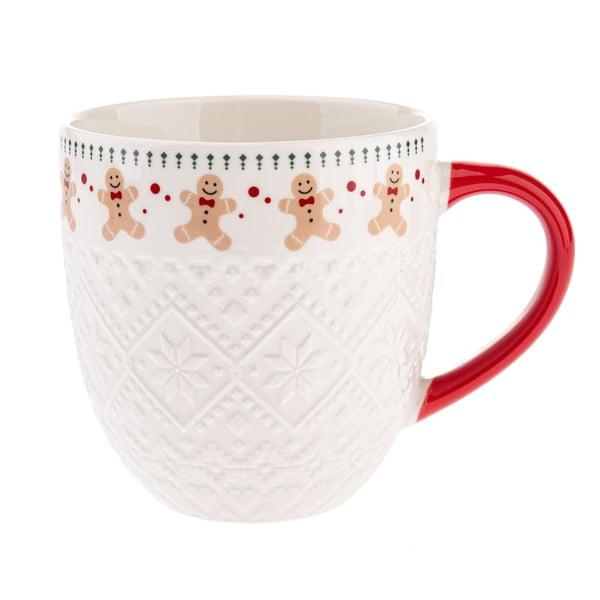 Fehér porcelán bögre karácsonyi mintával 630 ml Knitting – Dakls