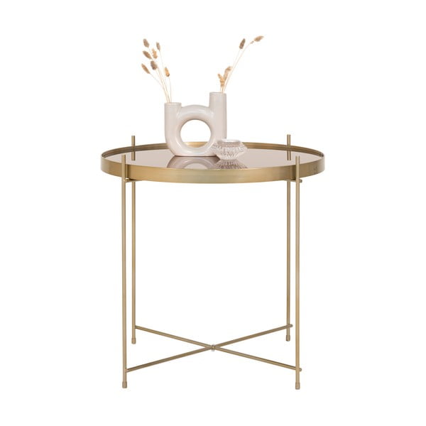 Kerek aranyszínű dohányzóasztal ø 48 cm Venezia - House Nordic-image-2