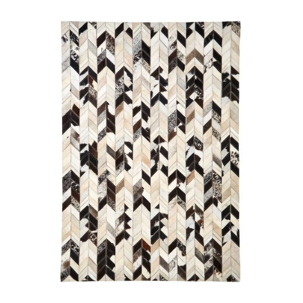 Safira szőnyeg bőr és gyapjú elmekkel, barna részekkel, 170 x 120 cm - Premier Housewares