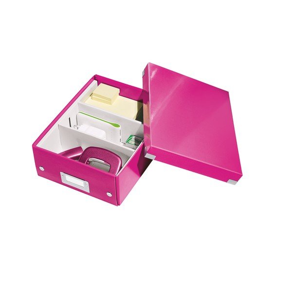 Office rózsaszín rendszerező doboz, hossz 28 cm Click&Store - Leitz-image-4