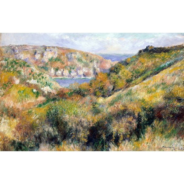 Hills around Bay of Moulin Huet, Guernsey, 60 x 40 cm - Auguste Renoir másolat