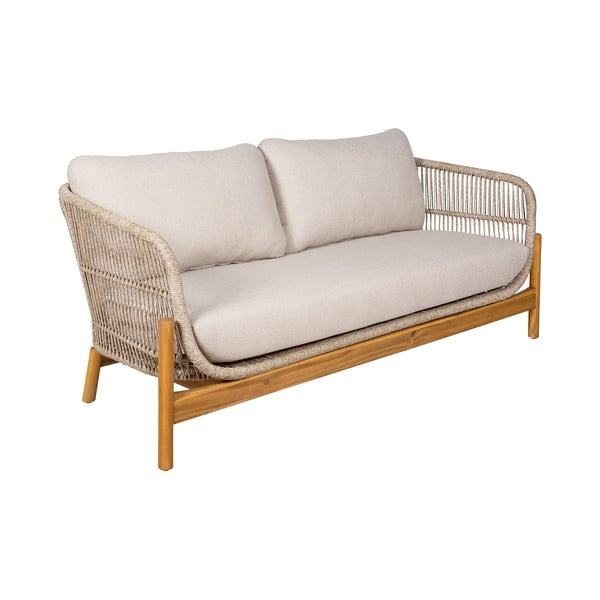 Krémszínű-natúr színű akácfa négyszemélyes kerti lounge szett Terracina – House Nordic-image-1