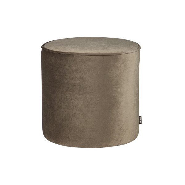 Sara olivazöld bársony puff, ⌀ 46 cm - WOOOD