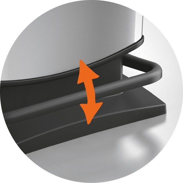 Ezüstszínű műanyag pedálos szemetes 40 l Paso – Rotho-image-4