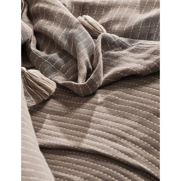 Barna steppelt ágytakaró és párnahuzat szett franciaágyra 220x240 cm Costa - Mijolnir-image-1