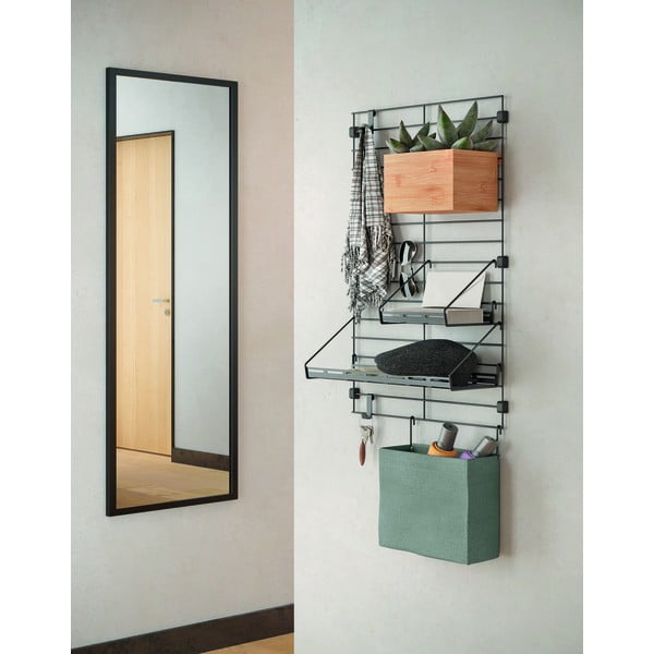 Fekete fém moduláris polcrendszer konzol Mural – Metaltex-image-1