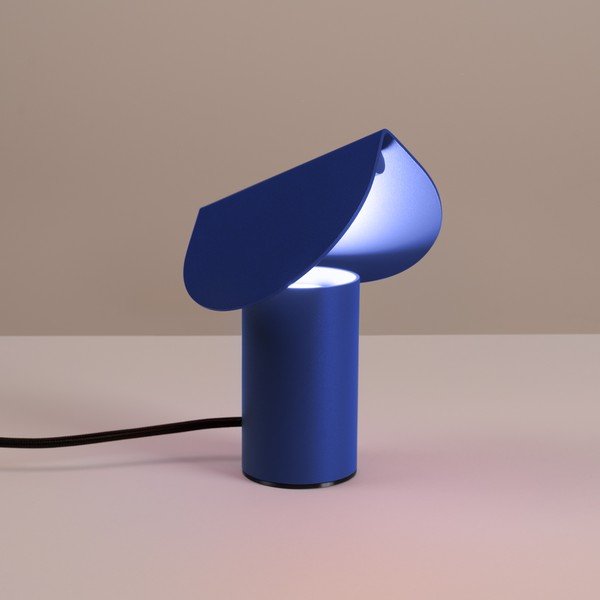 Sötétkék alumínium LED asztali lámpa (magasság 15 cm) BISCUIT – Thoro-image-1