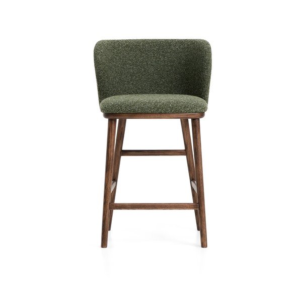 Sötétzöld kárpitozott bárszék (ülésmagasság 65 cm) Ciselia – Kave Home-image-4