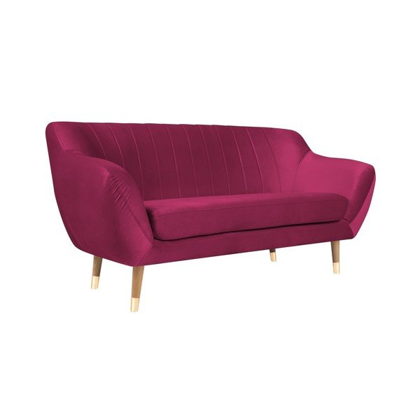 Benito rózsaszín bársony kanapé, 158 cm - Mazzini Sofas-image-2