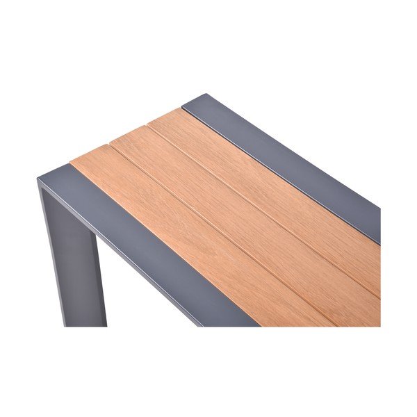 Sötétszürke-barna fém kerti pad Silea – Garden Pleasure-image-3