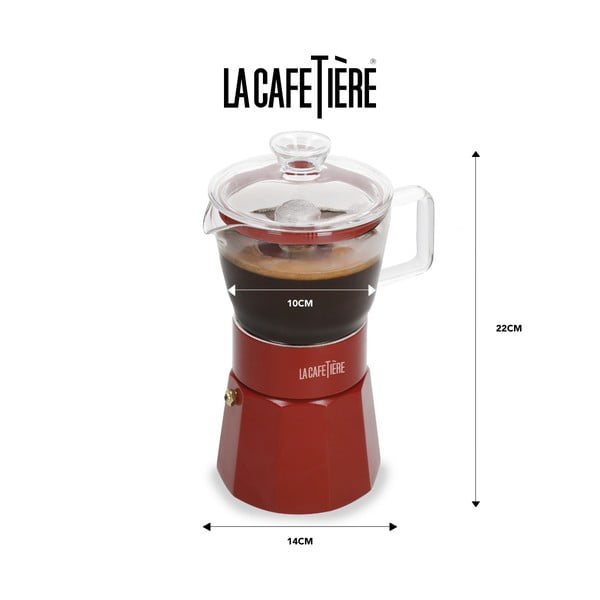 Piros rozsdamentes acél kávéfőző 0,29 l La Cafetiere Verona - Kitchen Craft-image-2