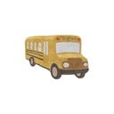 Okkersárga mosható-kézi szövésű pamut gyerek szőnyeg 90x130 cm School Bus – Lorena Canals
