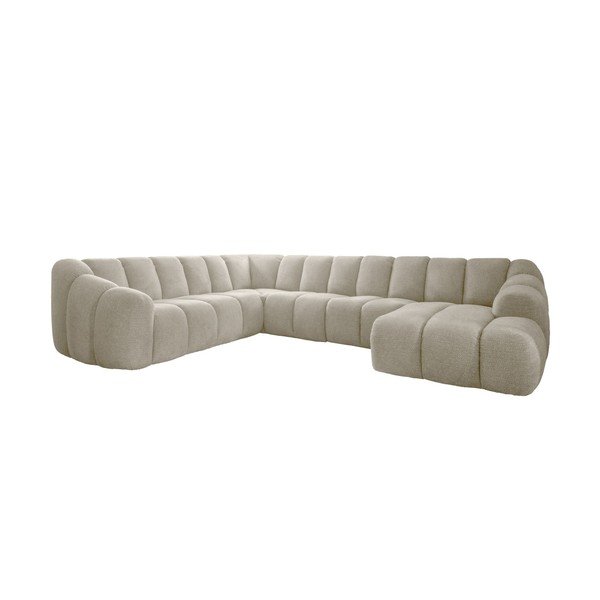 Bézs sarokkanapé (bal oldali-U alakú) Shell – Miuform