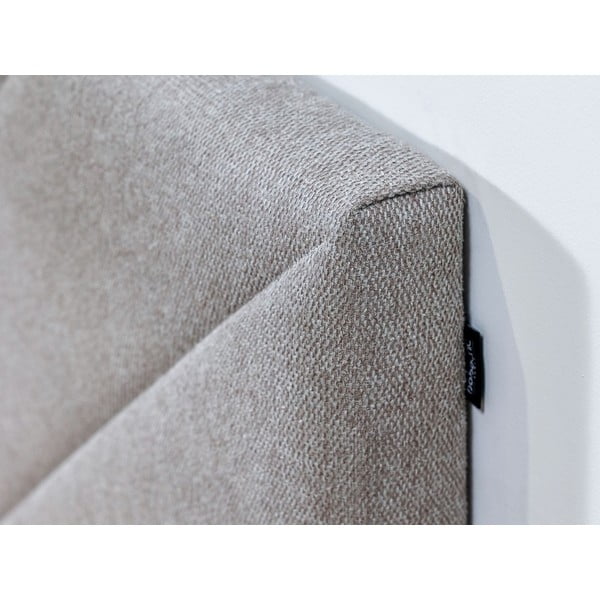 Bézs kárpitozott franciaágy ágyráccsal 160x200 cm Romane – Bobochic Paris-image-4