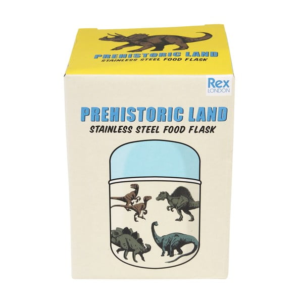 Kék-krémszínű ételtartó gyerek termosz 280 ml Prehistoric Land – Rex London-image-4