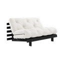Krémszínű kinyitható kanapé 140 cm Roots Black Night – Karup Design