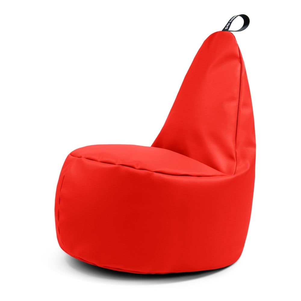 Piros bőrutánzat gyerek babzsákfotel Lull M  So Soft?