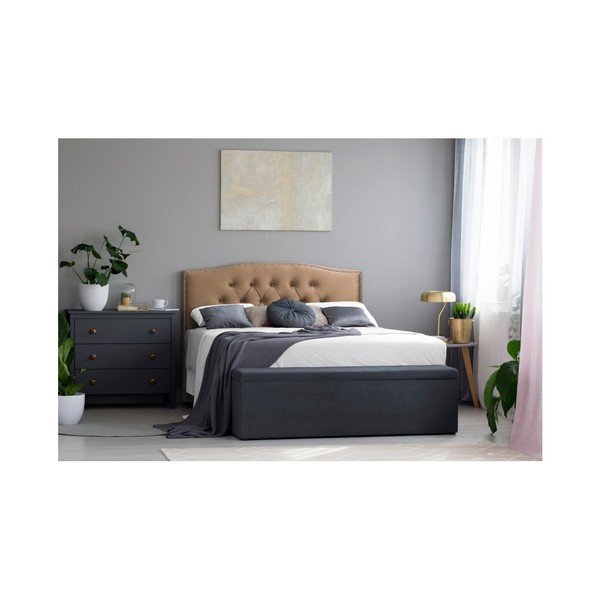 Cloves sötétbézs fejvég, 200 x 120 cm - Mazzini Sofas-image-2