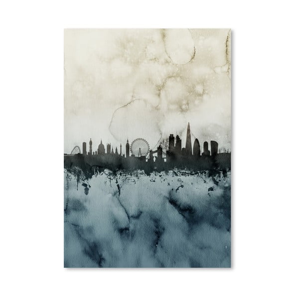 London Town Skyline poszter, 42 x 30 cm - Americanflat