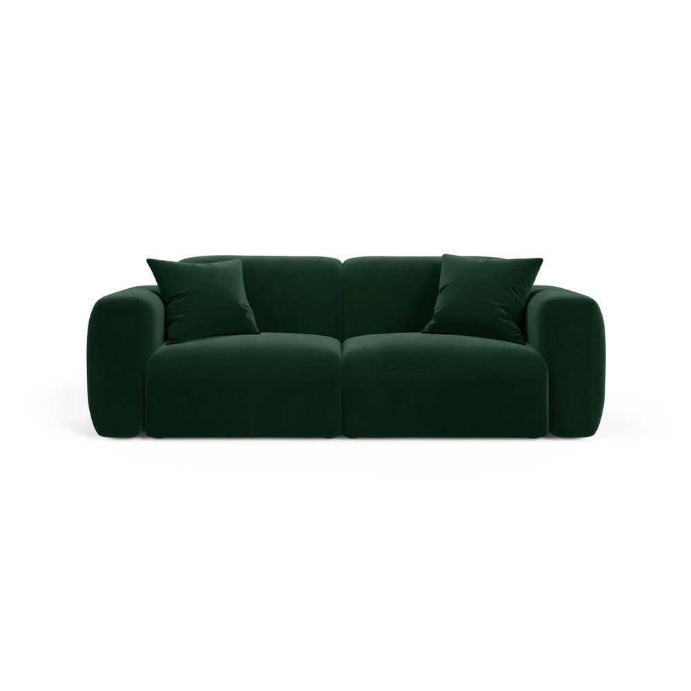 Sötétzöld bársony kanapé 220 cm Strino Cosmopolitan Design