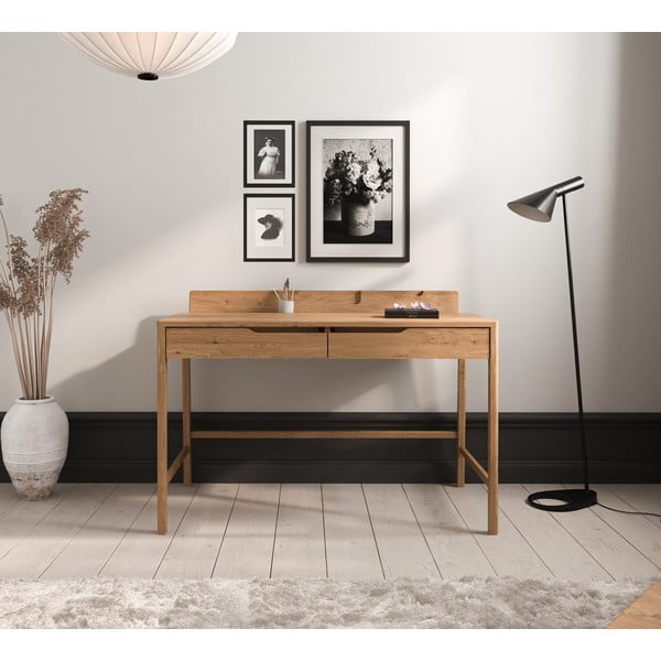 Tölgyfa íróasztal 65x120 cm Twig – The Beds-image-1