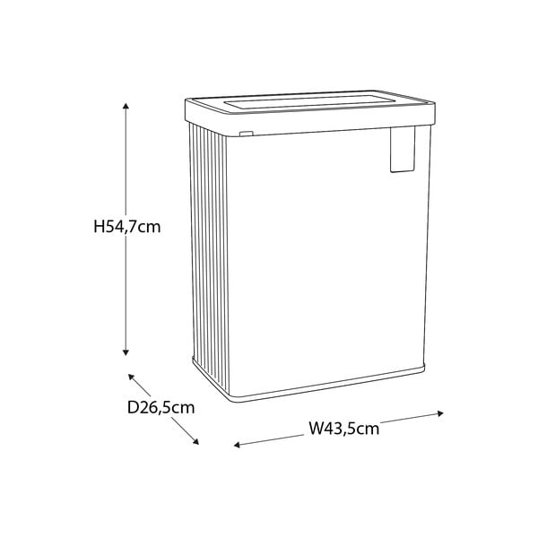 Kék újrahasznosított műanyag szelektív szemetes 54 l Verto Recycle – Curver-image-4