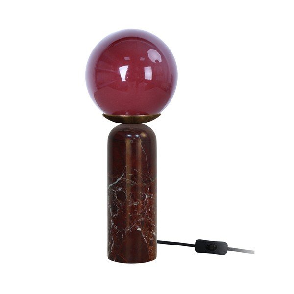 Borvörös márvány asztali lámpa (magasság 38 cm) Lazio Sphere – Leitmotiv