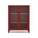 Piros-natúr színű borovi fenyő tálalószekrény 90x110 cm Misti – Marckeric