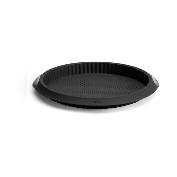 Fekete lyukacsos szilikon quiche sütőforma, ⌀ 28 cm - Lékué