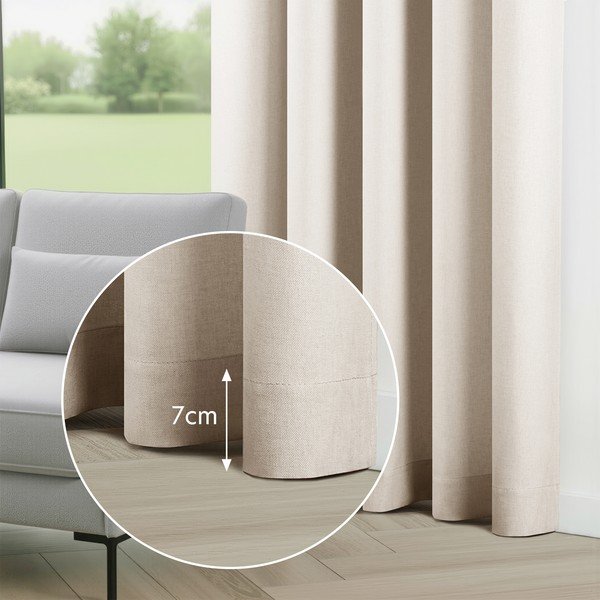 Krémszínű dimout (részleges sötétítő) függöny 200x250 cm Calisto – Filumi-image-4