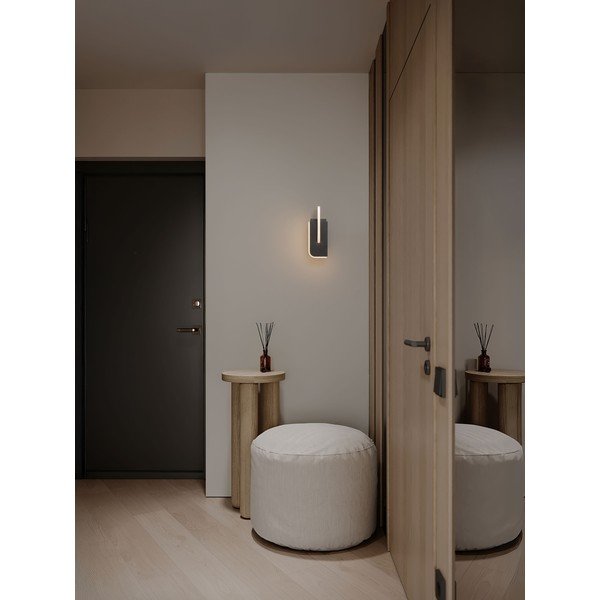 Világosszürke fém LED dimmelhető fali lámpa Totem – Nova Luce-image-2
