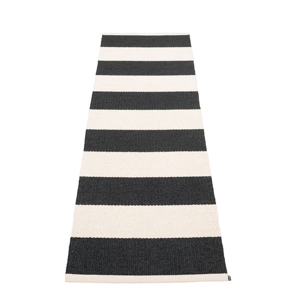 Fekete-fehér kültéri-beltéri futószőnyeg 70x225 cm Bob Black Vanilla – Pappelina