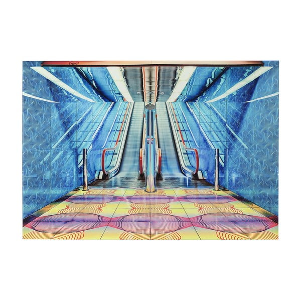 Escalator Show üvegezett kép, 120 x 80 cm - Kare Design