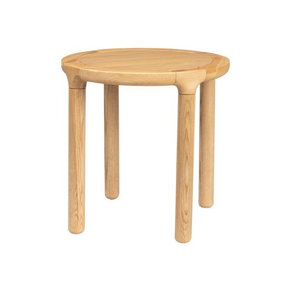 Kerek tárolóasztal tölgyfa dekorral ø 45 cm Storm – Zuiver