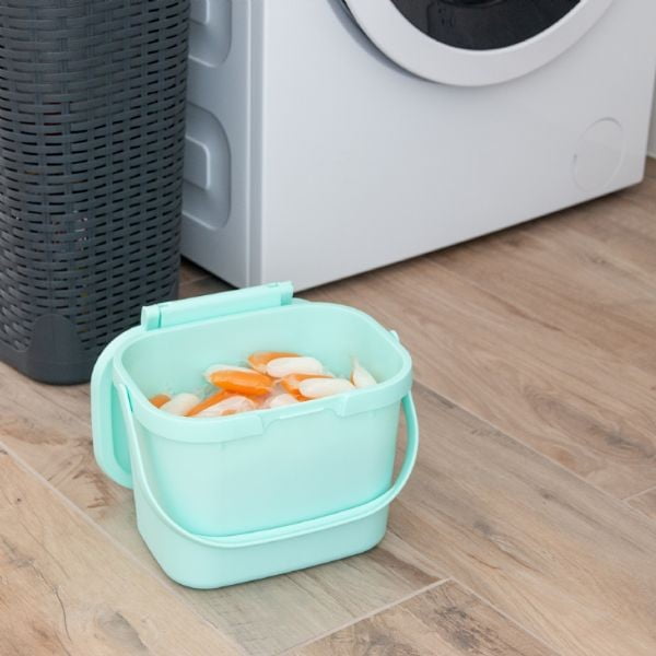 Üvegzöld többfunkciós műanyag vödör fedéllel, 24,5 x 18,5 x 19 cm - Addis-image-4