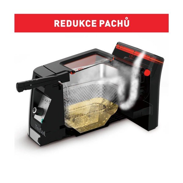 Fekete-matt ezüstszínű fritőz Clear Duo FR600D10 – Tefal-image-3