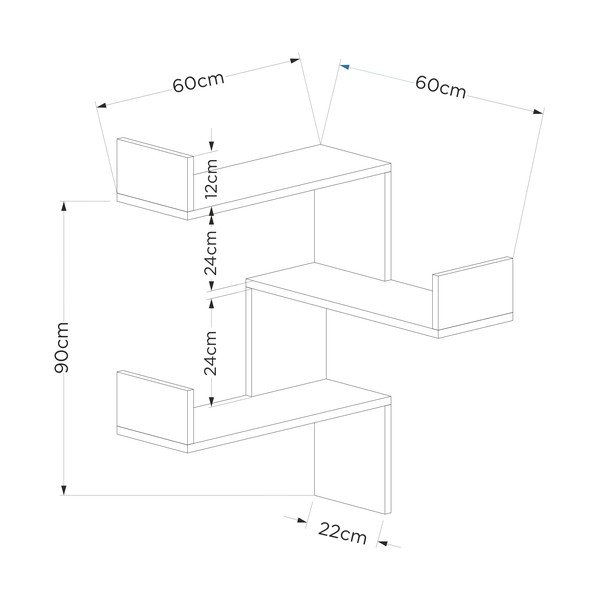 Luksa fehér polcos elem-image-2