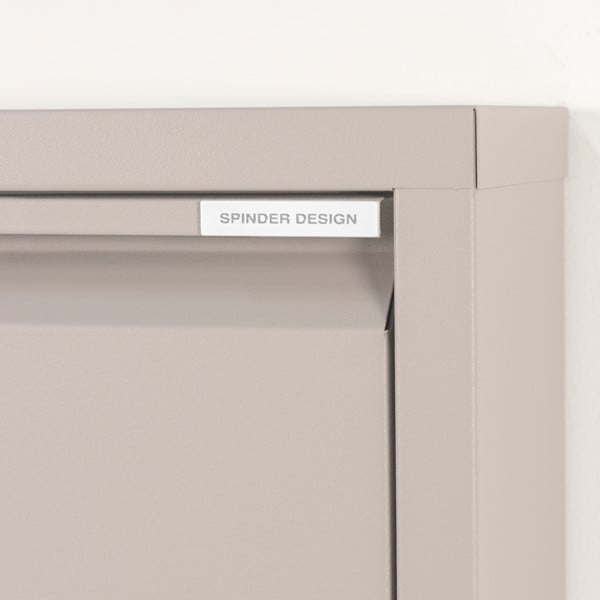 Szürkésbarna fém billenő ajtós cipőtartó 50x169x15 cm Billy – Spinder Design-image-4