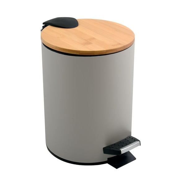 Szürkésbarna acél pedálos szemetes 5 l   Adonis – Spirella