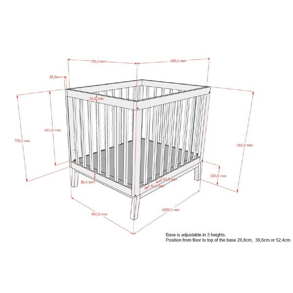 Barna borovi fenyő járóka 95x75 cm Sezane – Vipack-image-3