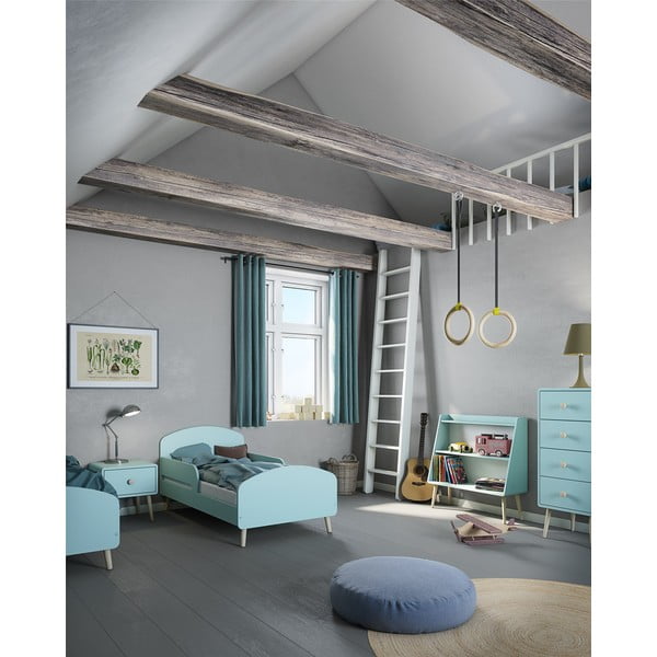 Türkiz gyerek könyvespolc 81.3x80 cm Gaia - Tvilum-image-4