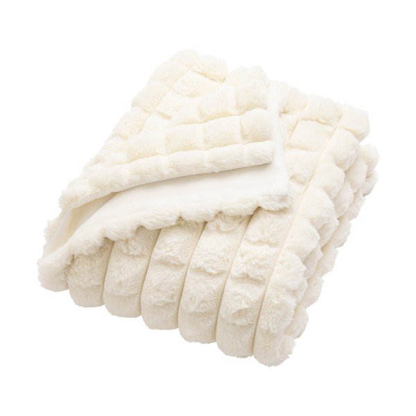 Krémszínű mikroplüss-műszőrme takaró 180x220 cm Igloo – douceur d'intérieur