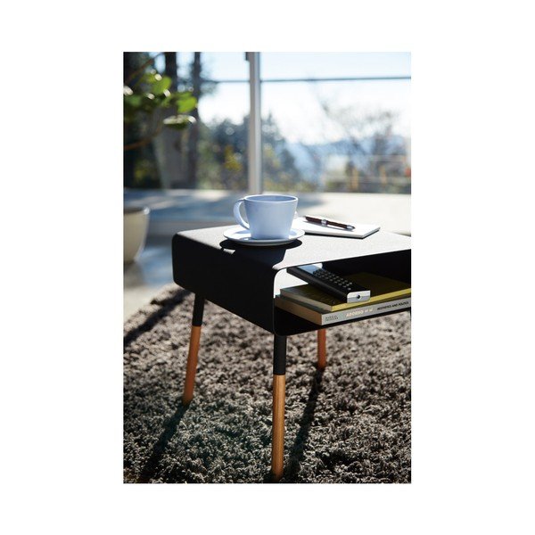 Plain fekete tárolóasztal, magasság 35 cm - YAMAZAKI-image-1